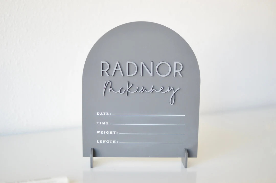 Baby Boy Announcement Name Sign, Baby Birth Name Plate Sign, Stats Sign, neutral baby sign, baby ... | Etsy (US)