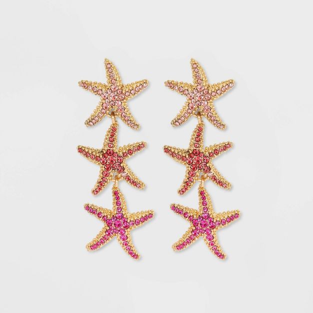 SUGARFIX by BaubleBar 'Shoot For The Stars' Drop Earrings - Coral Pink | Target