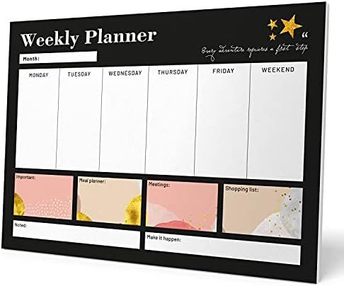 Erik - Glitter A3 Desk Pad with Daily, Weekly and Monthly Calendar, Desktop Planner, Desktop Note... | Amazon (US)