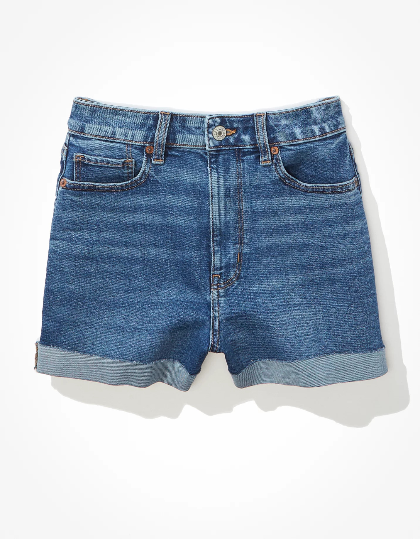 AE Stretch Denim Mom Shorts | American Eagle Outfitters (US & CA)