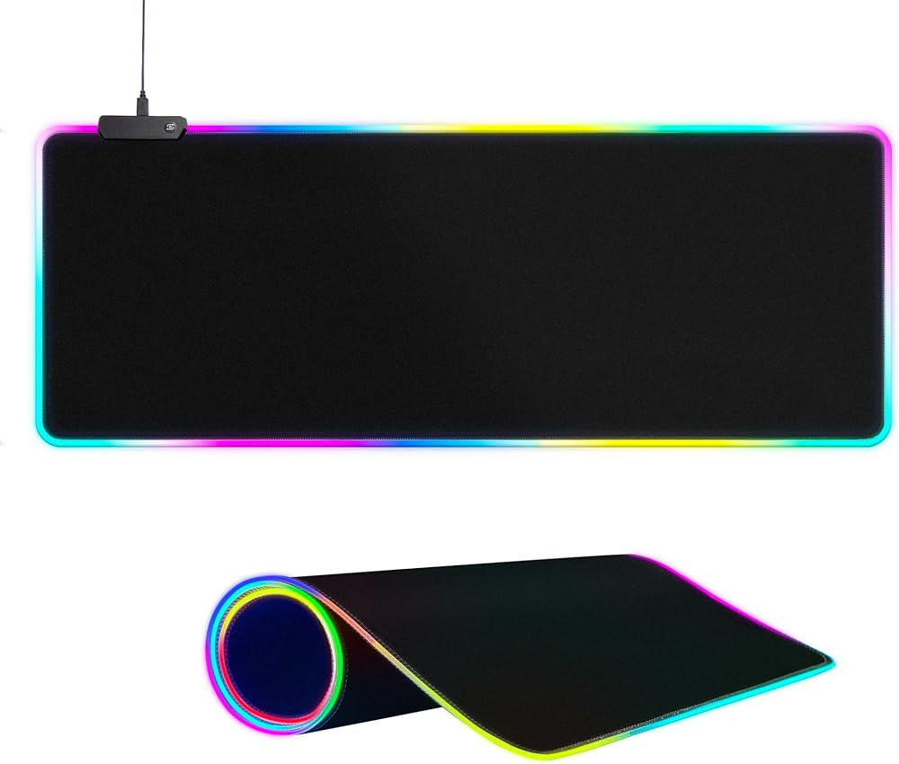 Large RGB Gaming Mouse Pad -15 Light Modes Touch Control Extended Soft Computer Keyboard Mat Non-... | Amazon (US)