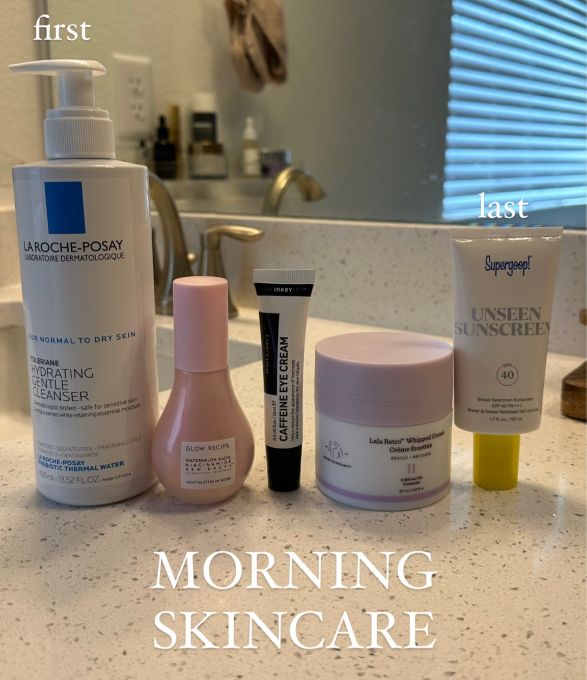 my morning skincare lineup! left to right is first to last step 🥰

#LTKbeauty #LTKunder50 #LTKfit