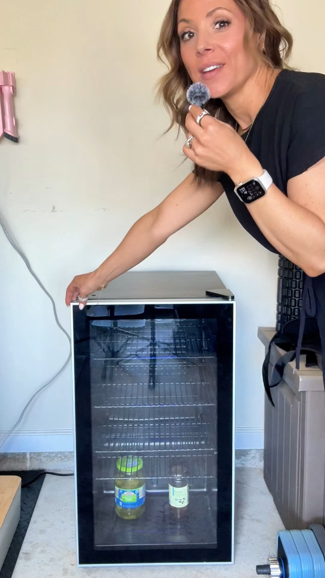 This 3.2 cubic feet mini fridge is the perfect size for keeping drinks cold and organized without taking up too much space. Whether it’s water bottles, soda, protein drinks, or snacks, the adjustable shelves make it easy to customize everything so nothing feels crammed.

The digital temperature control keeps everything consistently cold, and the blue LED interior light with glass door gives it a clean, high-end look that actually upgrades your space.

• #beveragerefrigerator
• #minifridge
• #homeorganization
• #garagegym
• #drinkfridge