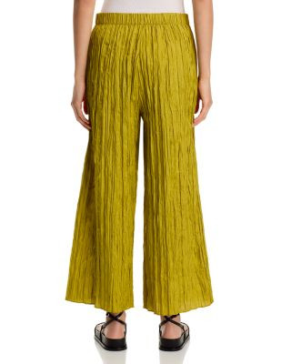 Eileen Fisher Crushed Silk Wide Leg Ankle Pants  | Bloomingdale's Sale Women Pants & Leggings | Bloomingdale's (US)