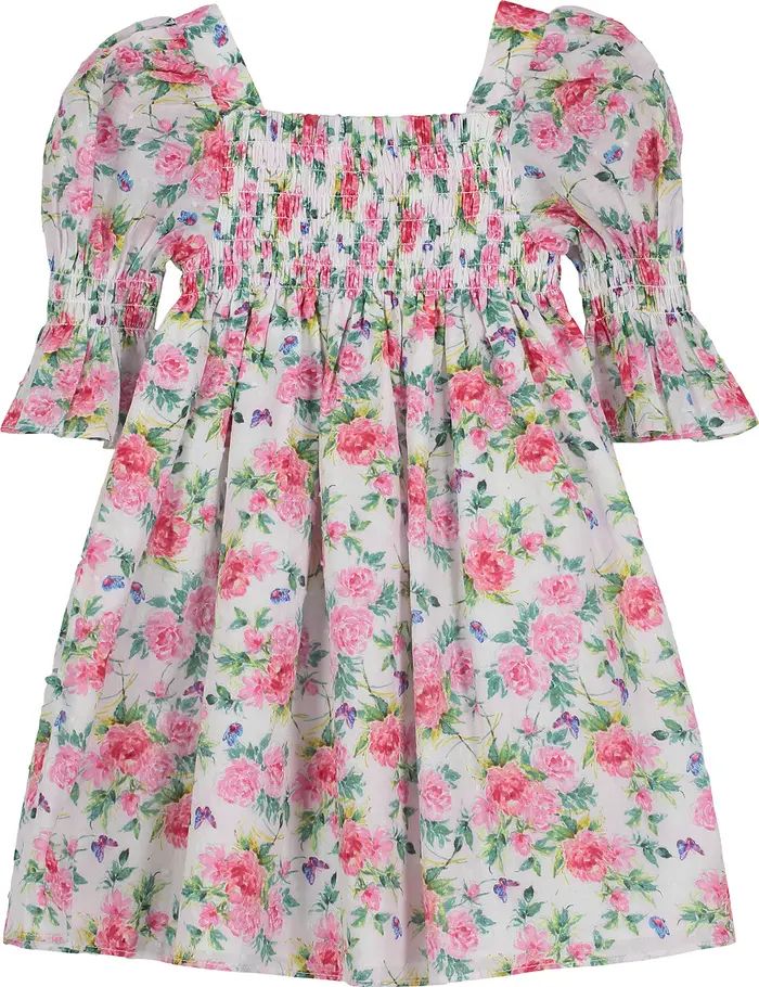 Kids' Floral Smocked Cotton Dress | Nordstrom