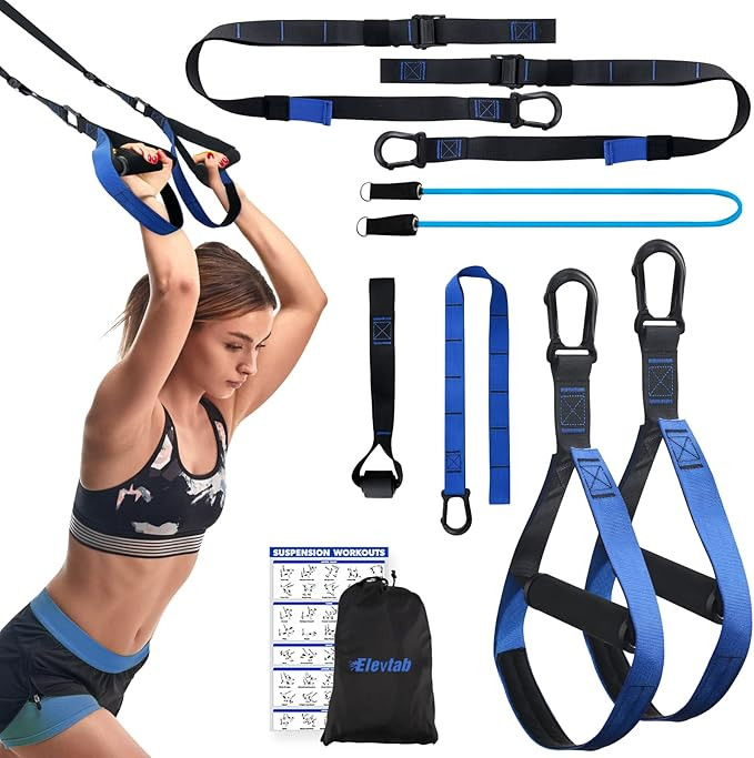 ELEVTAB Suspension Trainer 3.0, Bodyweight Resistance Training Kit for Full-Body Workout, Home Gy... | Amazon (US)