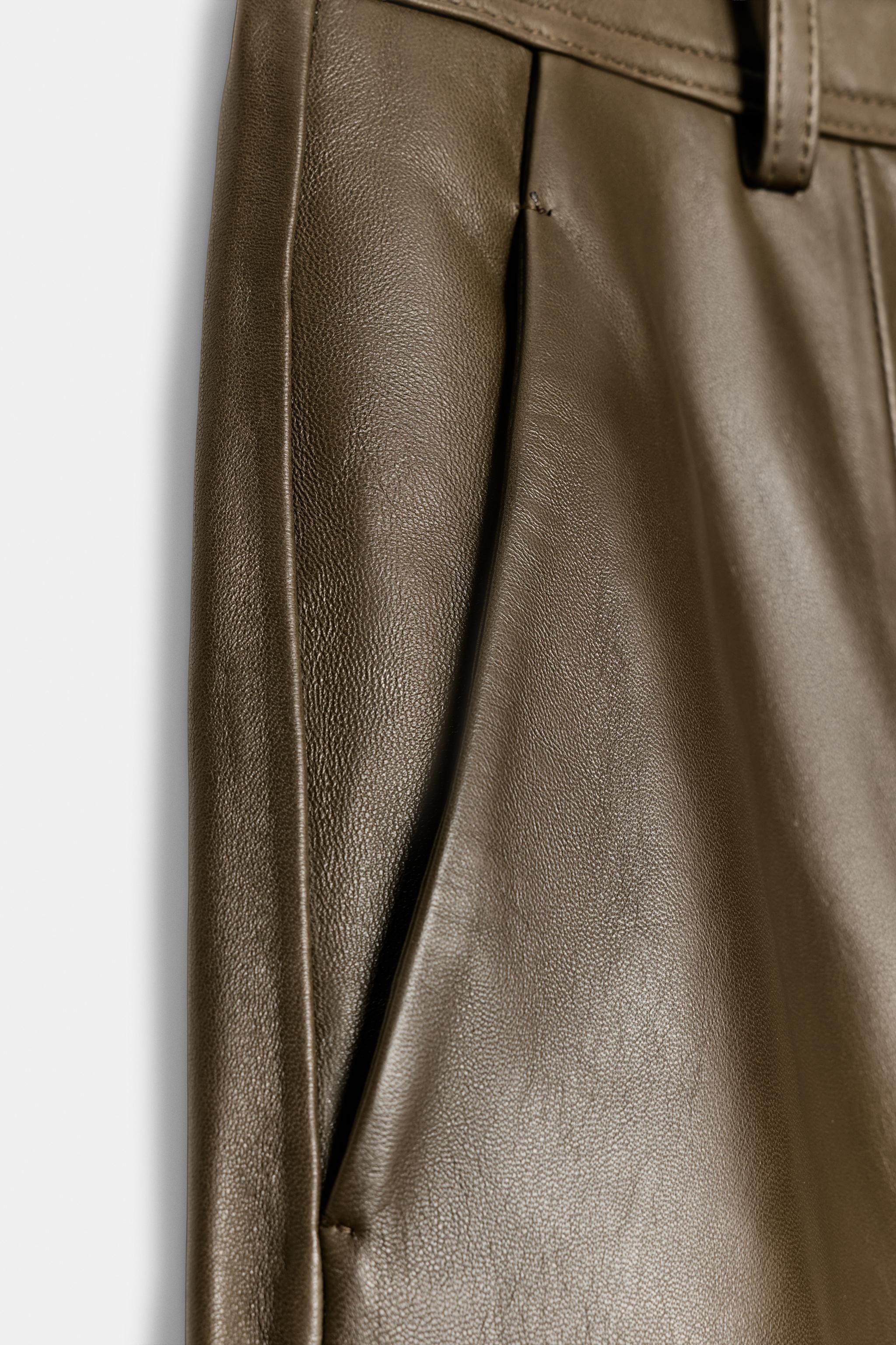 STRAIGHT LEATHER PANTS ZW COLLECTION LIMITED EDITION | Zara US
