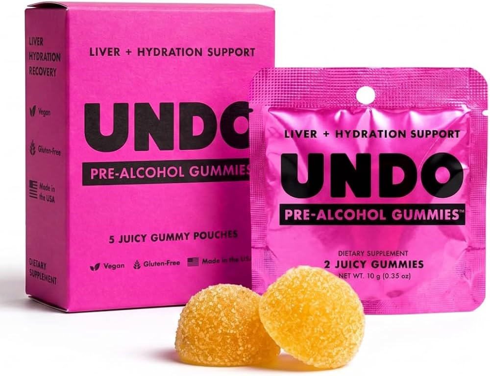 Undo Gummies\u00ae Pre-Alcohol Gummies (5 Servings) Tropical Flavor | Amazon (US)