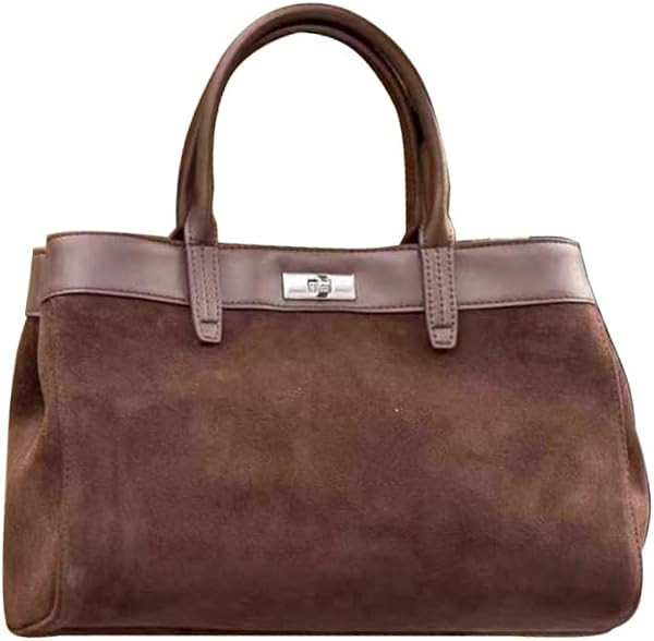 Genuine leather cowhide women's handbag, suede single-shoulder large-capacity crossbody storage t... | Amazon (US)