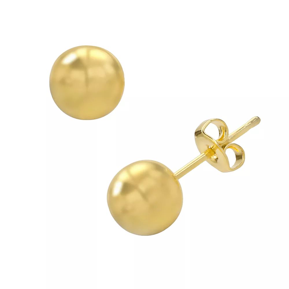 14k Gold-Plated Ball Stud EarringsPRODUCT DETAILSSHIPPING &amp; RETURNSRELATED INFORMATION | Kohl's