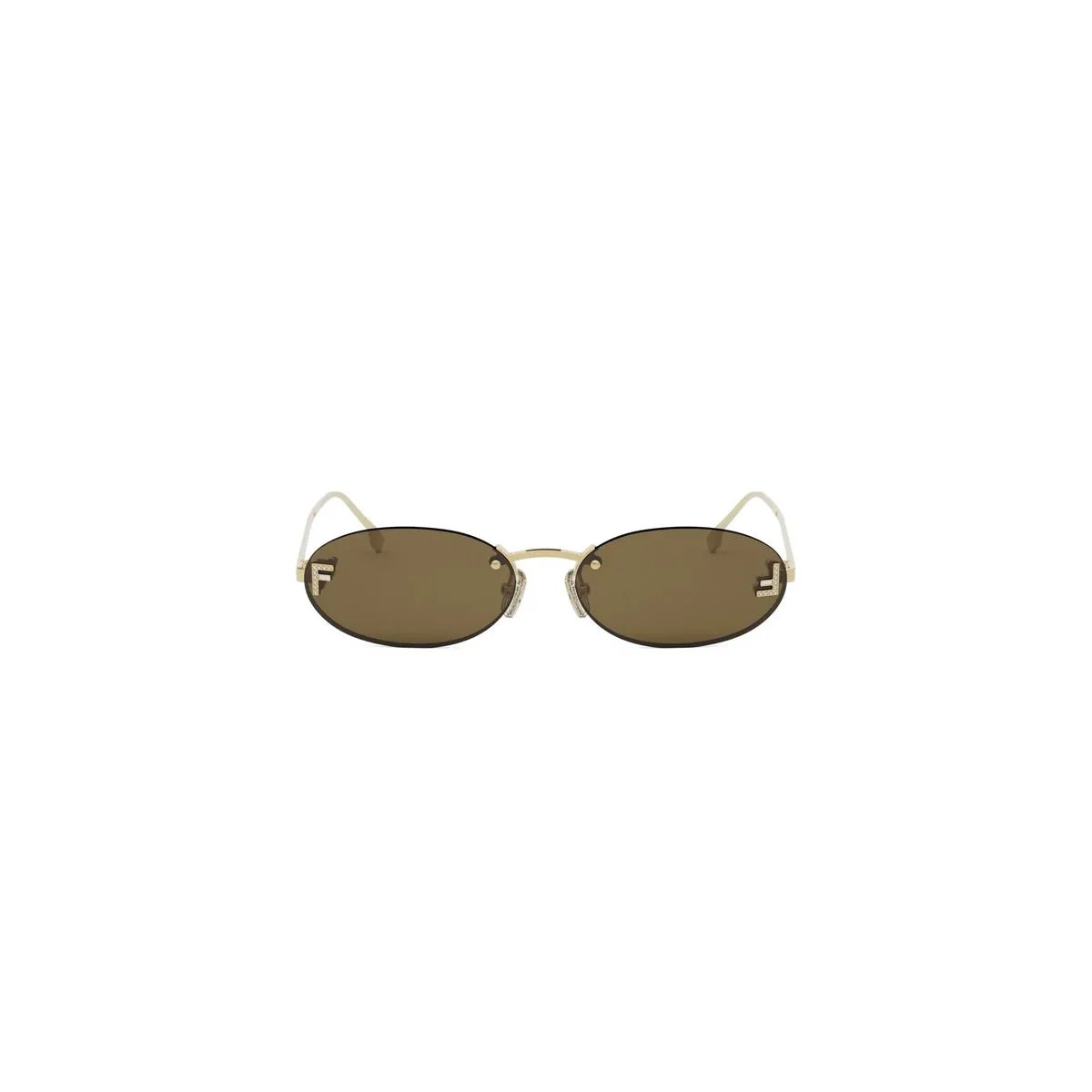 Fendi Eyewear Oval Frame Sunglasses | Cettire Global