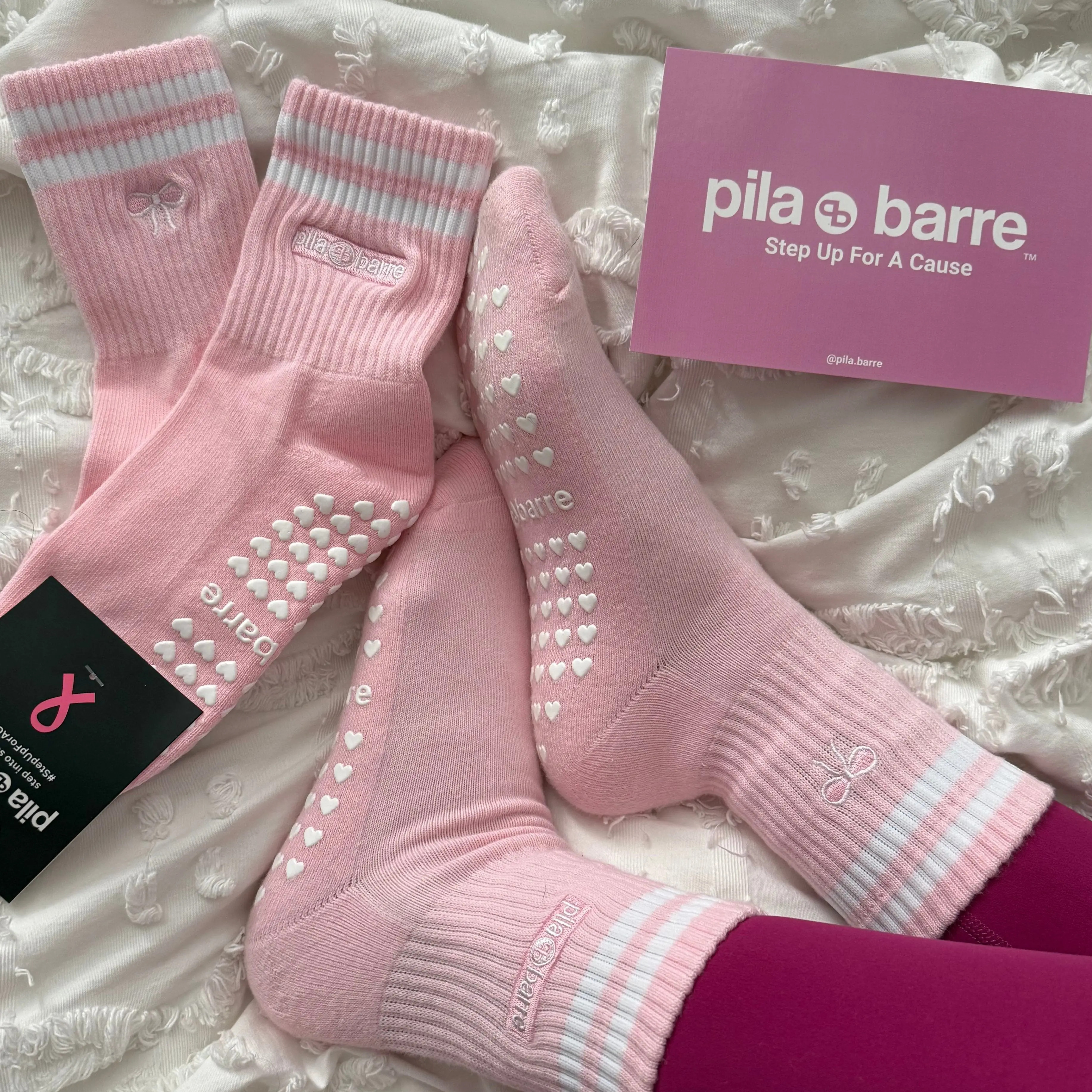 PILA Pink Grip Socks | Pilabarre
