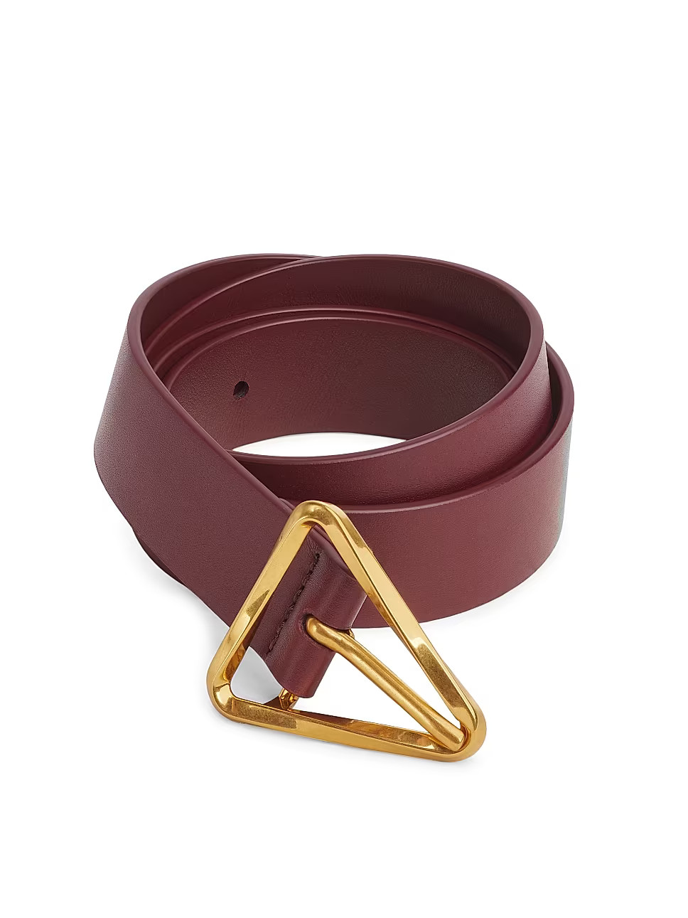 Bottega Veneta Triangle Buckle Leather Belt | Saks Fifth Avenue | Saks Fifth Avenue