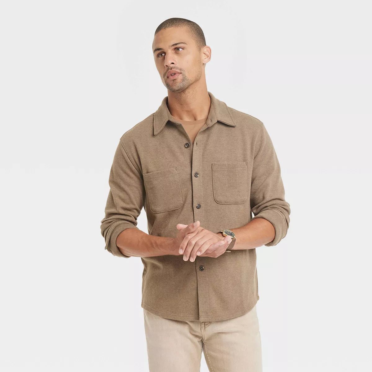 Men's Knit Shirt Jacket - Goodfellow & Co™ | Target
