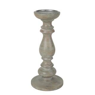 11" Distressed Wooden Pillar Candle Holder by Ashland® | Michaels Stores