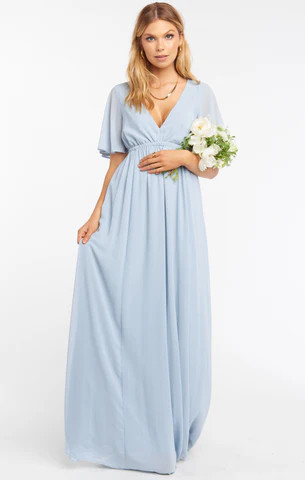 Emily Maxi Dress ~ Steel Blue Chiffon | Show Me Your Mumu