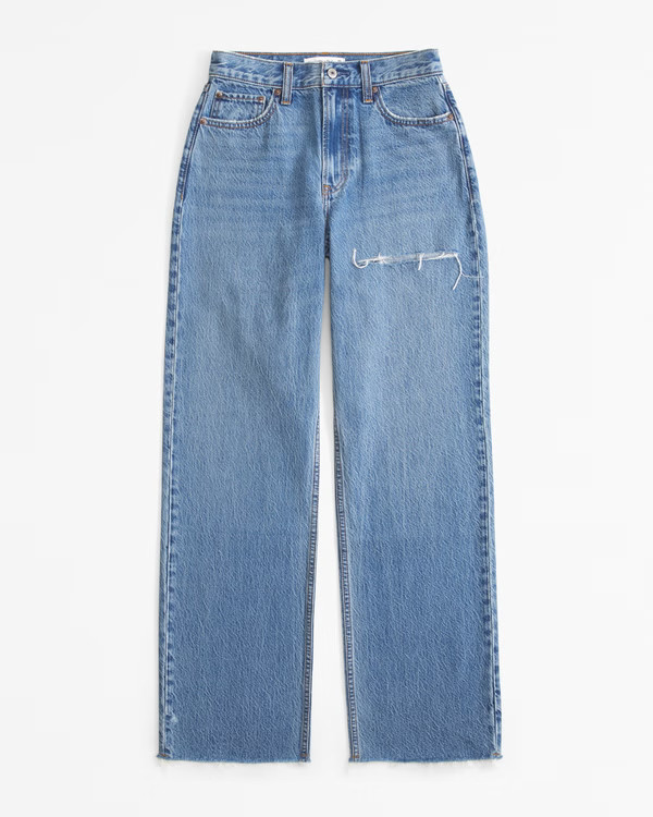 Curve Love High Rise Loose Jean | Abercrombie & Fitch (US)