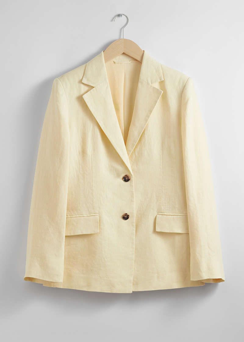 Fitted Linen Blazer - Yellow - & Other Stories GB | & Other Stories (EU + UK)