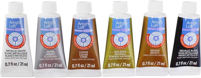 Metallic Acrylic Paint Set by Artist's Loft, 6 Colors | Amazon (US)