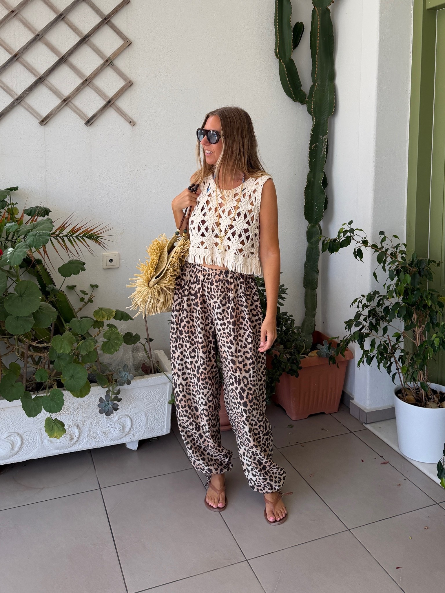 Pants H&M size xs
Vici top size S. Use code JACLYNSAVE30 for 30% off 

Target bikini top and bottom brown with blue trim size xs bottoms small top.

#LTKootd #LTKgrwm