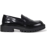 Ivan Black Faux High Shine Leather Classic Chunky Loafer | Debenhams UK