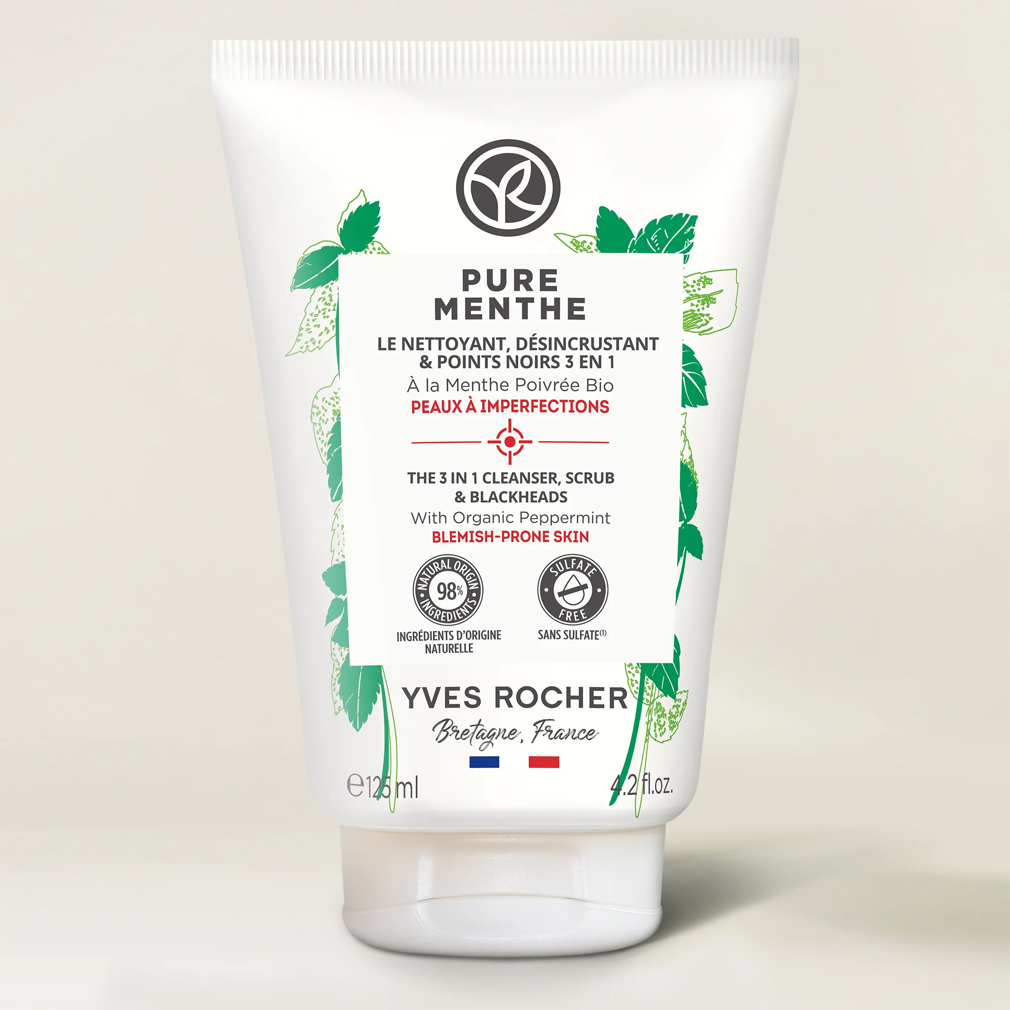 The 3 in 1 Cleanser, Scrub & Blackheads - Pure Menthe | Yves Rocher (CA)
