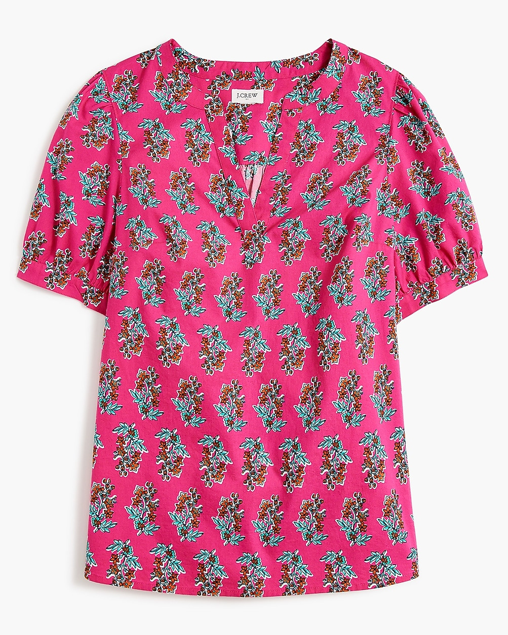 Printed short-sleeve poplin top | J.Crew Factory