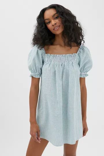 Urban Renewal Remnants Seersucker Babydoll Dress | Urban Outfitters (US and RoW)
