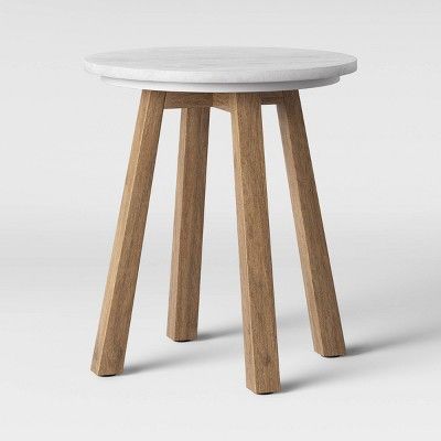 Norwich Marble Top Accent Table with Wood Base White - Threshold&#8482; | Target