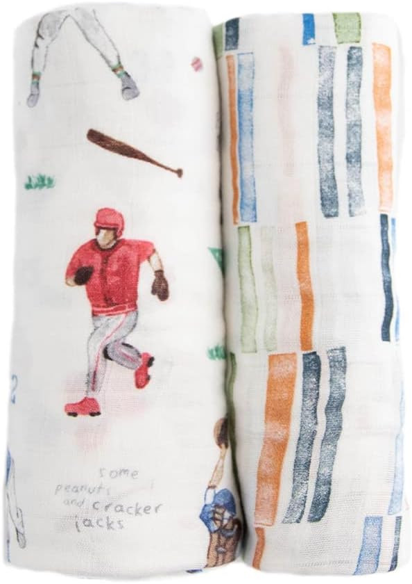 Little Unicorn - Deluxe Muslin Swaddle 2 Pack - Home Run Set | Amazon (US)