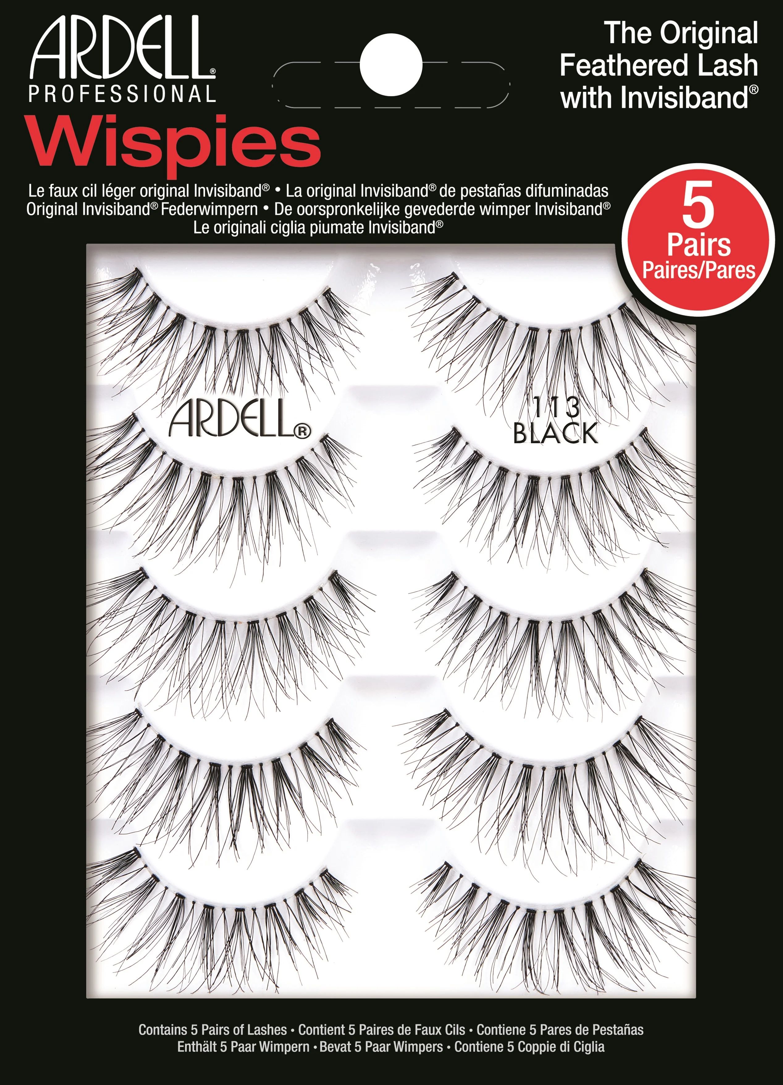 Ardell 113 Eyelashes, 5 Pack, Black - Walmart.com | Walmart (US)