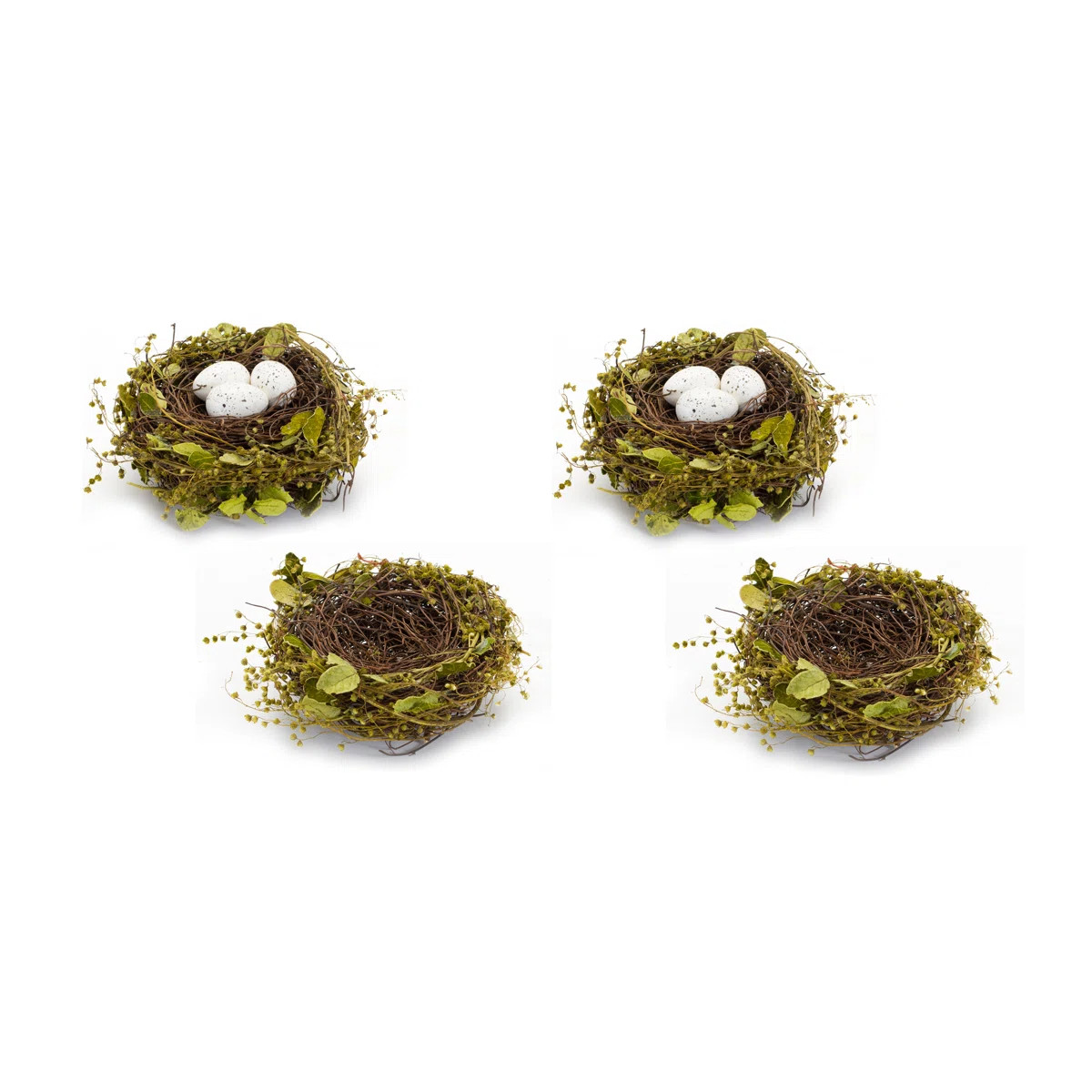 Mixed Bird Nests with Eggs (Set of 4) | Wayfair North America