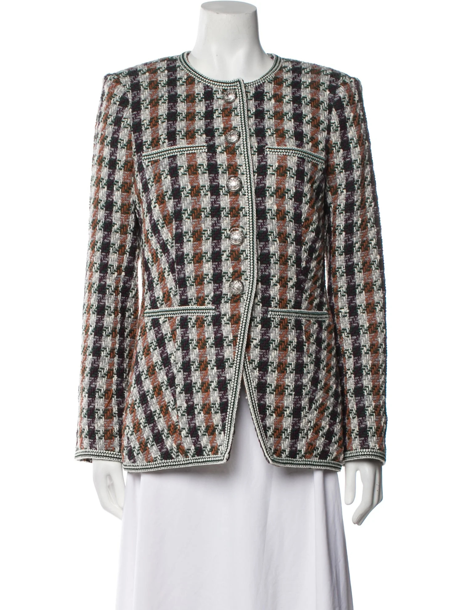 Tweed Pattern Evening Jacket w/ Tags | The RealReal