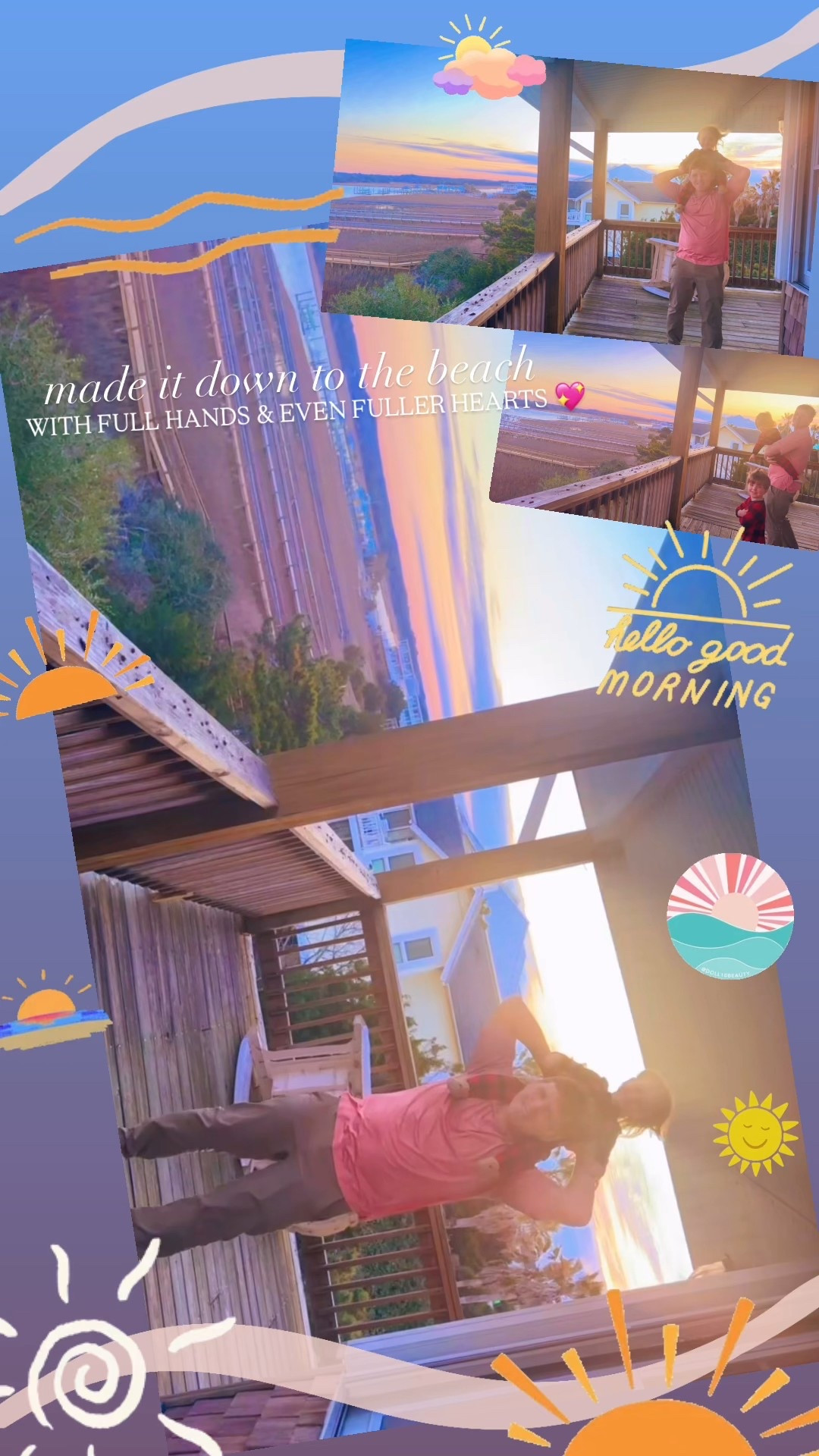 Made it down to the beach with full hands and even fuller hearts 💖