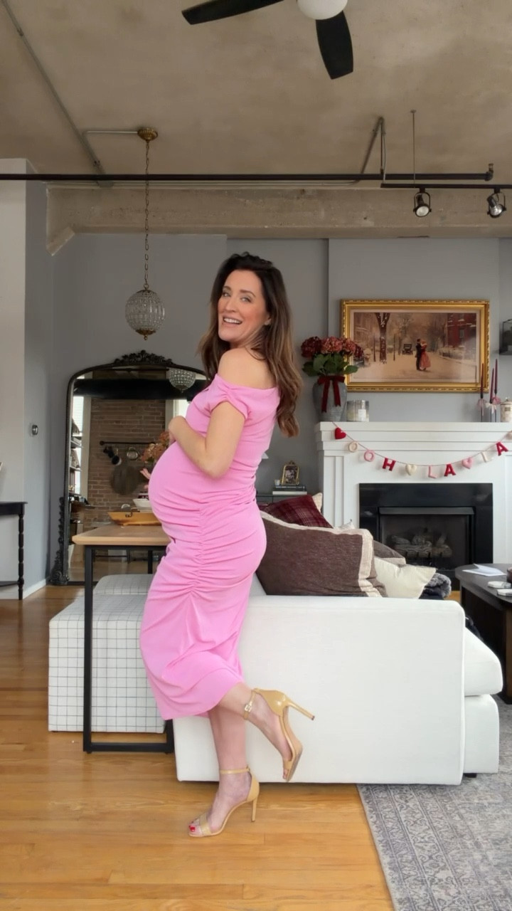 Cute little pink midi dress for a baby girl shower! 

#LTKBump #LTKootd #LTKSpringSale