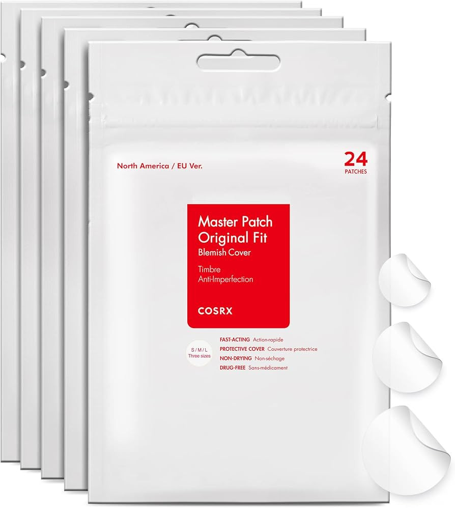 COSRX Acne Pimple Patch Absorbing Hydrocolloid Original 3 Size Patches for Blemishes and Zits Cov... | Amazon (US)