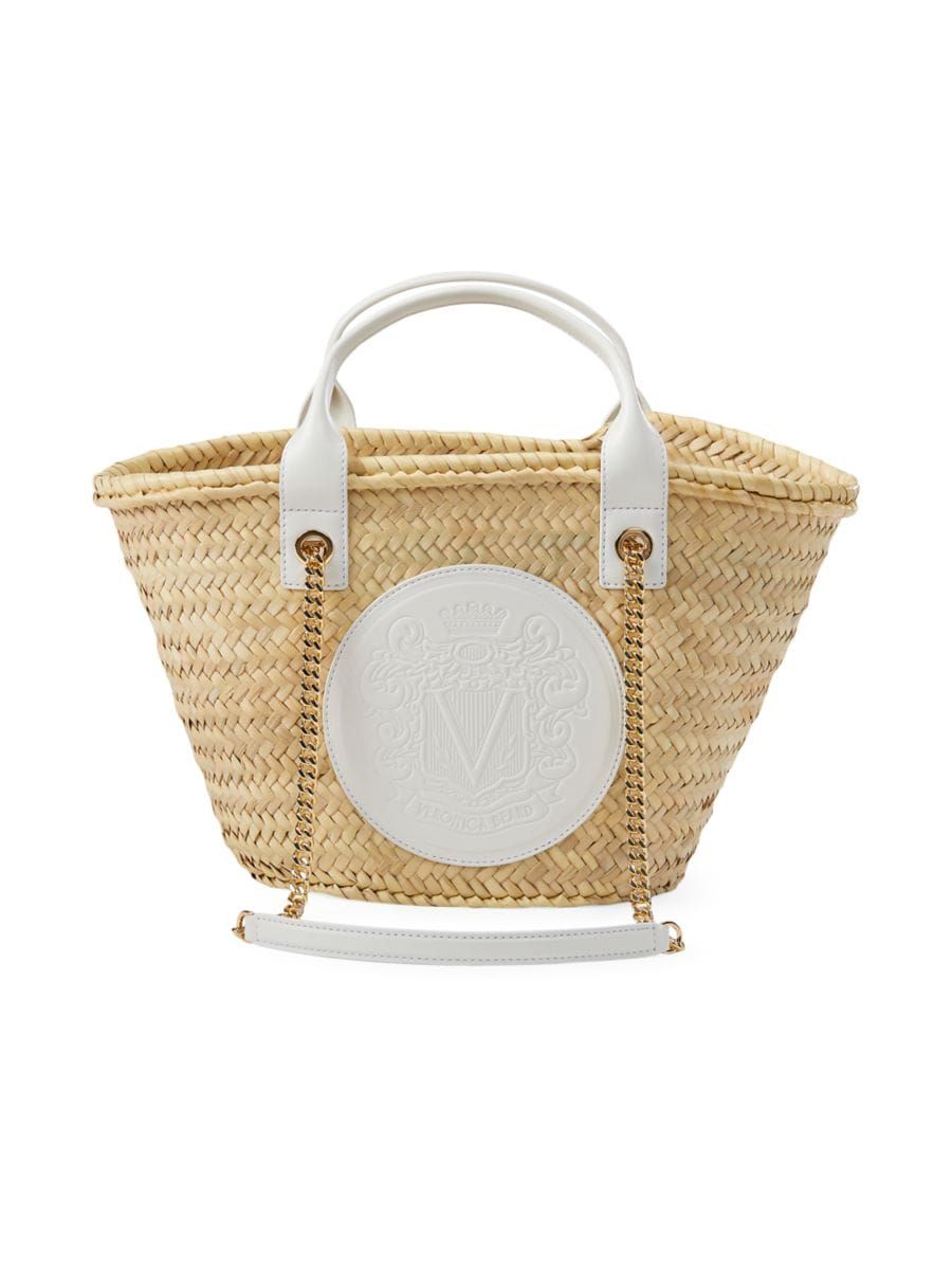 Straw Crest Patch Basket Bag | Saks Fifth Avenue