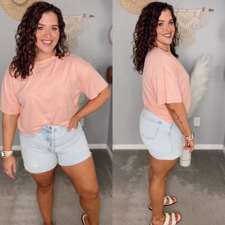 Midsize jean shorts try on haul from Target 🎯 
Size: 14
4.5” inseam, could size up due to no stretch - Favorite style! 5/5 ⭐️
#shorts #jeans #denim #denimshorts #midishorts #affordablefashion #springstyle #ootd #outfitinspo #casualoutfits #summerfashion #sandals #vacationoutfits 

#LTKcurves #LTKstyletip #LTKSeasonal