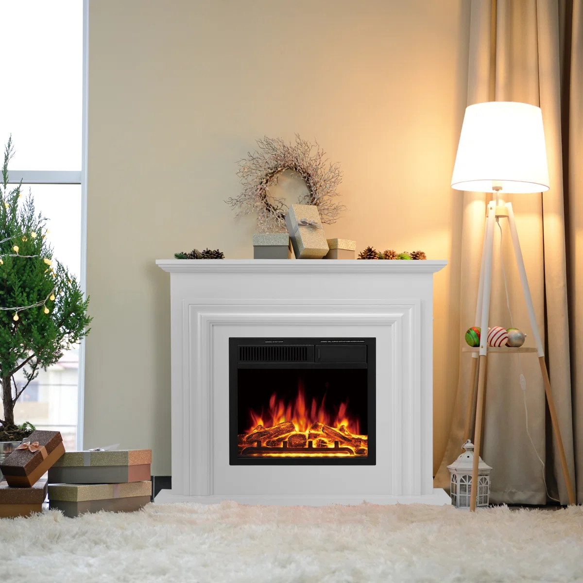 35.35“ Electric Fireplace with Remote Control | Wayfair North America