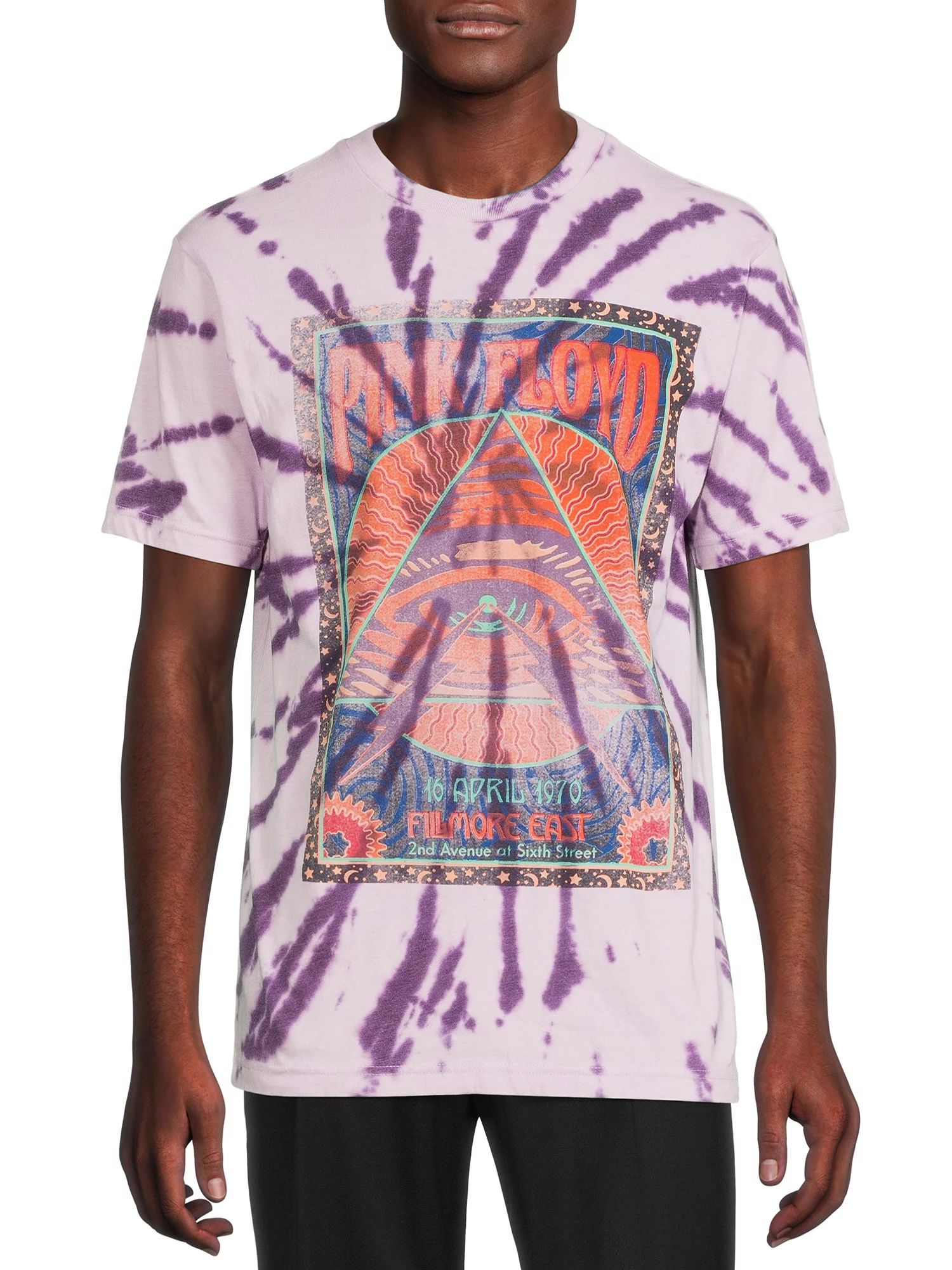 Pink Floyd Wisteria Tie Dye Men's & Big Men's Graphic Tee | Walmart (US)