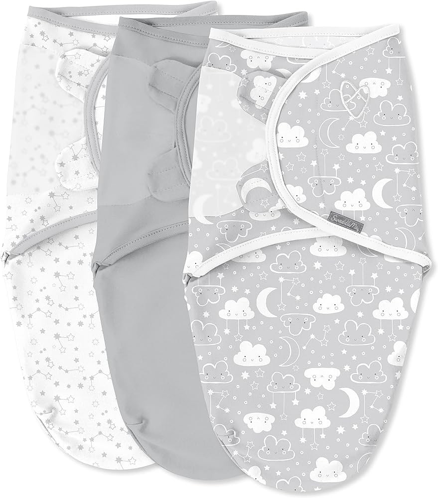 SwaddleMe by Ingenuity Original Swaddle - Size Small/Medium, 0-3 Months, 3-Pack (Starry Night) | Amazon (US)