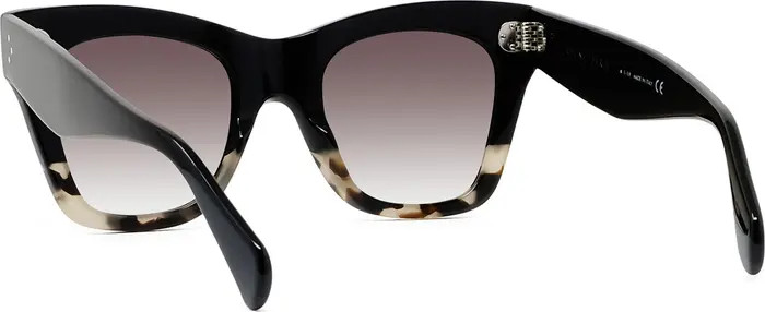 50mm Gradient Bold 3 Dot Cat Eye Sunglasses | Nordstrom
