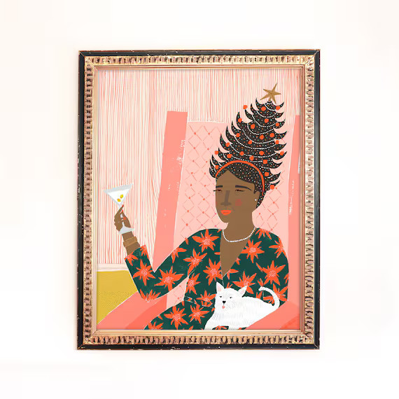 Peculiar Portraits: Gloria | Holiday Wall Hanging | Christmas Tree Home Decor | Hairstyle | Child... | Etsy (US)