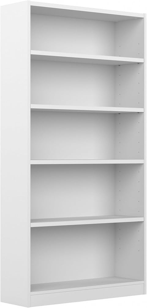 Bush Furniture Universal 5 Shelf Bookcase in Pure White (WL12417-03) | Amazon (US)