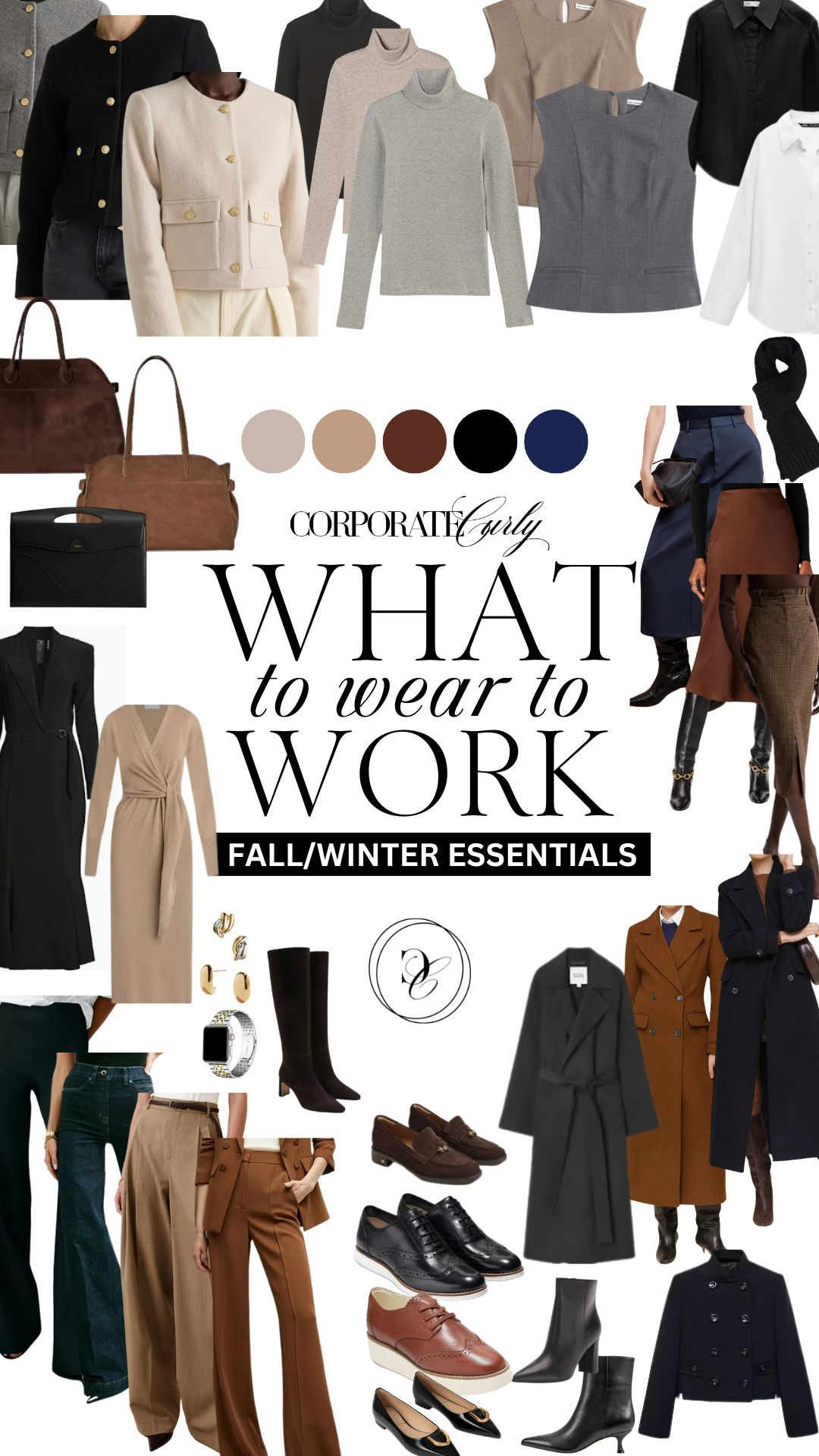  Elevate your fall and winter workwear game with these timeless essentials! From structured blazers and cozy turtlenecks to tailored trousers and chic loafers, these pieces are perfect for creating a polished, professional look that transitions seamlessly into the colder months. Layer up in deep, neutral tones and add a pop with accessories that make a statement. Find all these versatile pieces to keep you chic, confident, and office-ready this season. Tap to shop your new work wardrobe staples! #WhatToWearToWork #FallFashion #WinterEssentials  #LTKworkwear #LTKSeasonalStyle  

 

#LTKStyleTip #LTKWorkwear