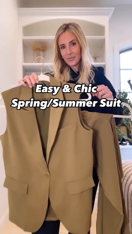 This vest suit set is so chic, super affordable, and it comes in a ton of colors. Runs oversized - on purpose - get your normal size. ❤️

I love that you can wear the pieces in this suit so many ways. You can wear the vest alone with shorts, you can wear the pants with a tank top. So many options!

#LTKstyletip #LTKSeasonal #LTKworkwear