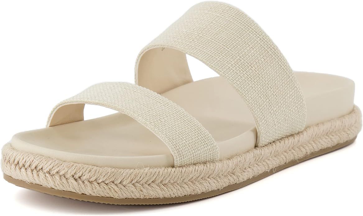 CUSHIONAIRE Women's Niles Espadrille footbed sandal with +Comfort, Wide Widths Available | Amazon (US)