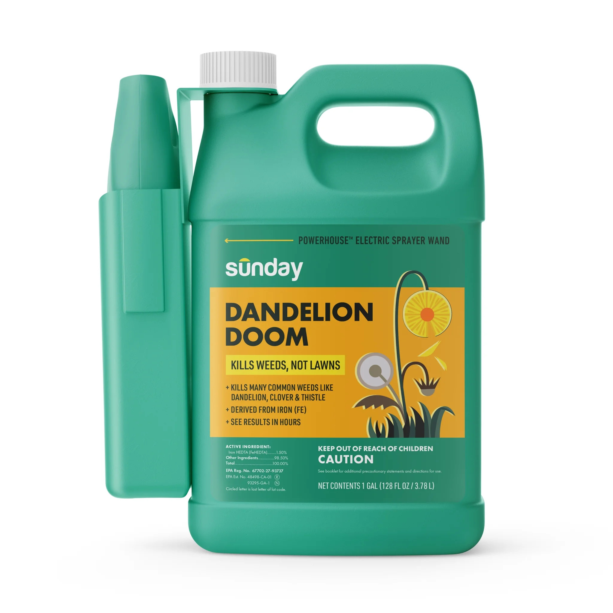 Sunday Dandelion Doom Broadleaf Herbicide Spot Treatment 1 gal/128 oz. | Walmart (US)