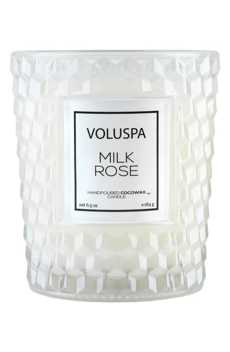 Voluspa Roses Classic Textured Glass Candle | Nordstrom | Nordstrom