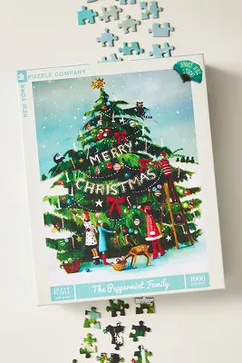 New York Puzzle Company The Peppermint Family Holiday Puzzle New York Puzzle CompanyWrite a Revie... | Anthropologie (US)
